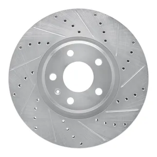 R1 Concepts EDZ-73065R Brake Rotor Drilled and Slotted Silver